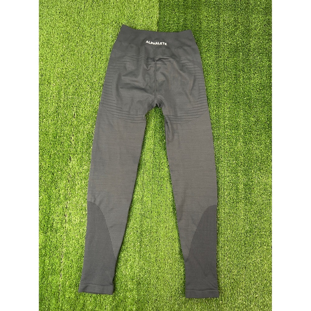 Alphalete Womens High Waisted Seamless Leggings Charcoal Grey Size 4